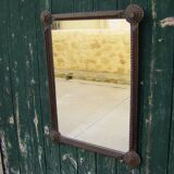 Old mirror "Tramp art"