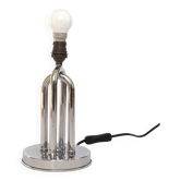 Pied de lampe tubes chromés art déco