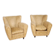 Pair of design armchairs in velvet from the 50s