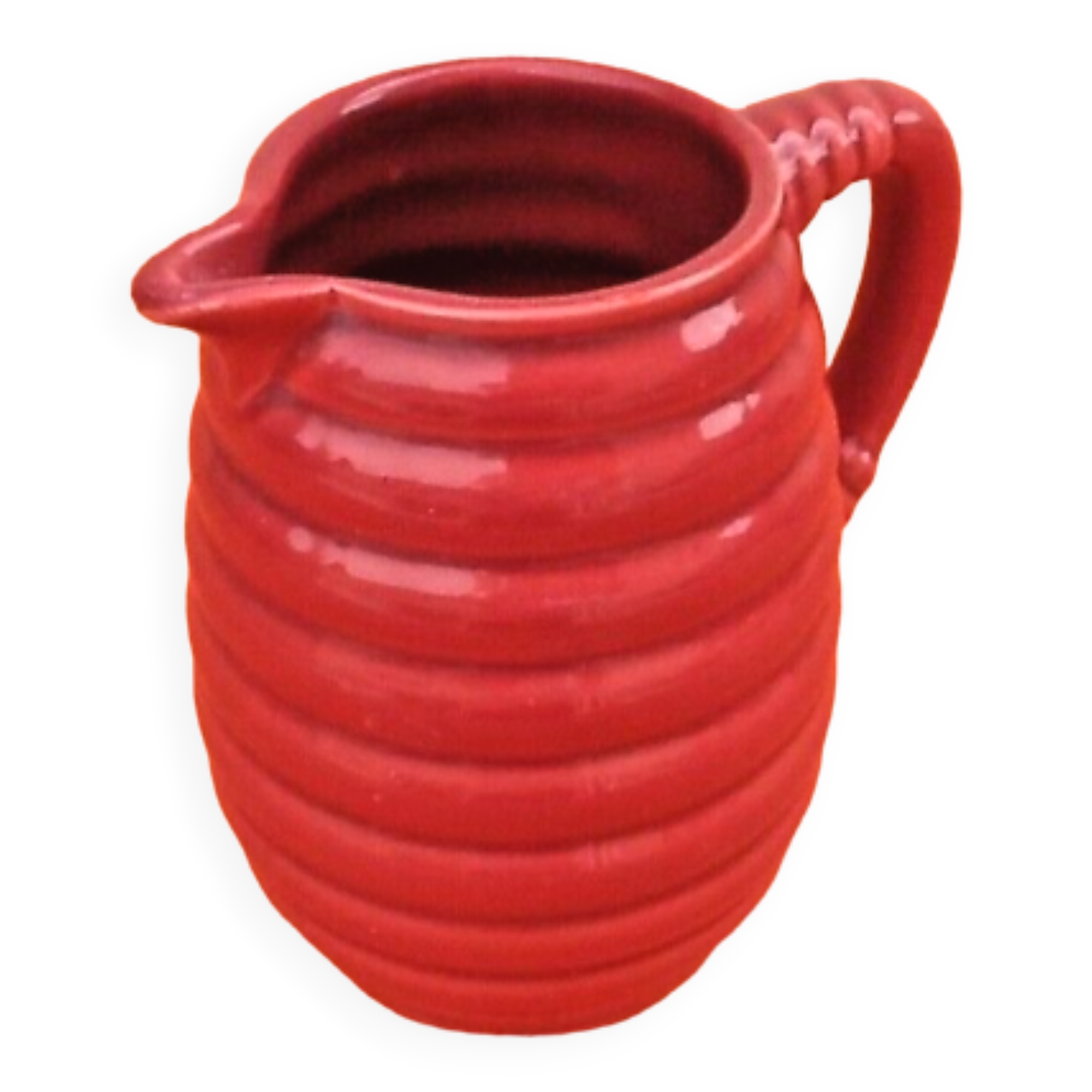 1950s pitcher / spiral broc glazed ceramic