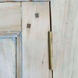 Grande bonnetière ancienne en bois bruit rénovée
