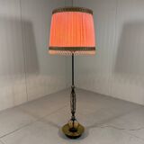 Austrian brass floor lamp pleated lampshade 1940-50’s