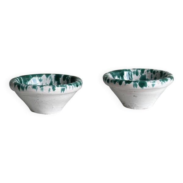 Salière et poivrière en céramique, peintes à la main
