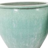 Pair of large glazed terracotta planters. 1950s.