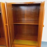 Vintage modernist teak and walnut wardrobe from the 60s and 70s
