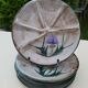 4 plates with compartments Vallauris decoration thistles