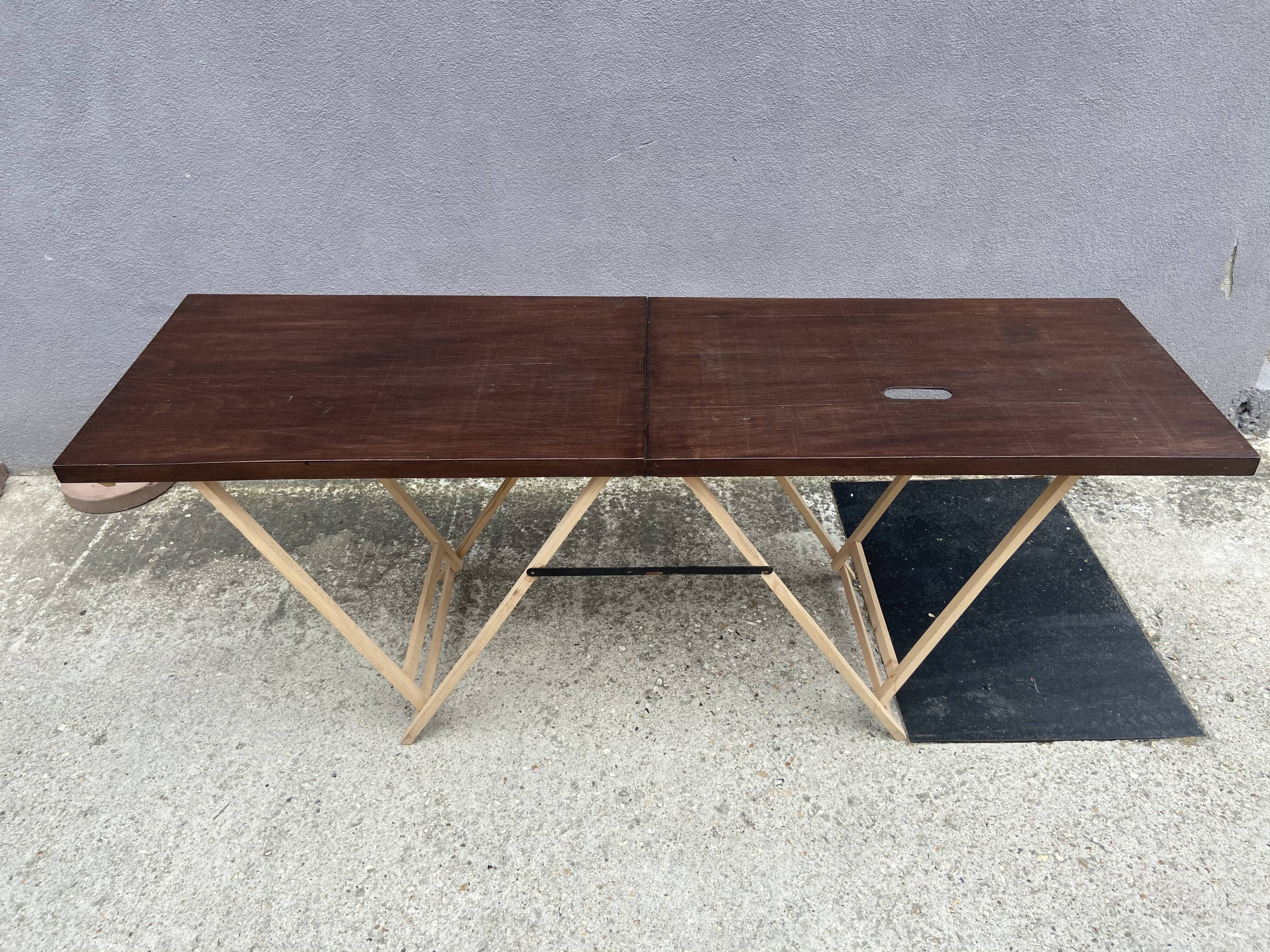 Wooden upholstery table