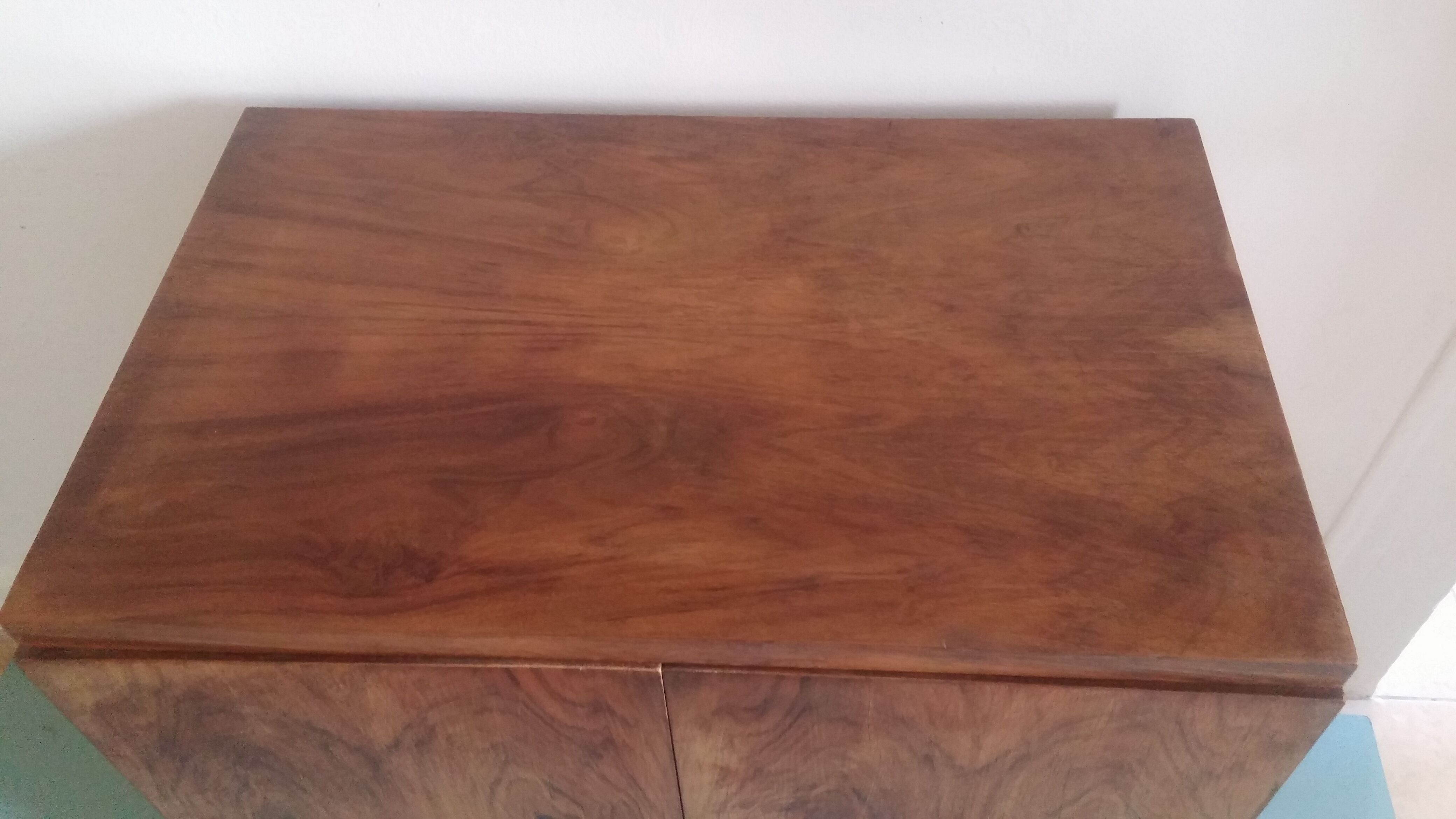 Small buffet 2 doors wooden vintage style art deco