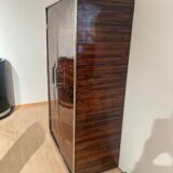 Bauhaus Wardrobe in Palisander Optic, Steel Tube and Chrome, Germany, 1930s