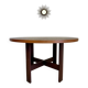 Ancienne table en bois marqueté design Dieter Waeckerlin Idealheim, années 70