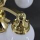 1930s Restored Brass Chandelier, Czechoslovakia