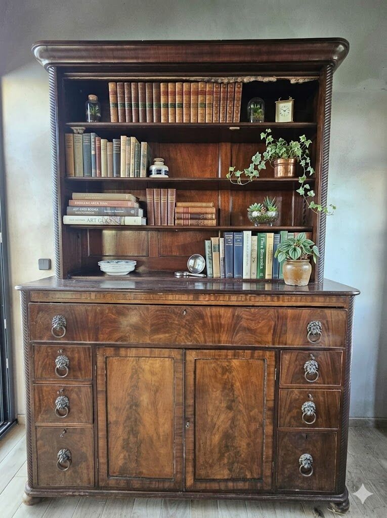 Large sideboard with flame mahogany veneer