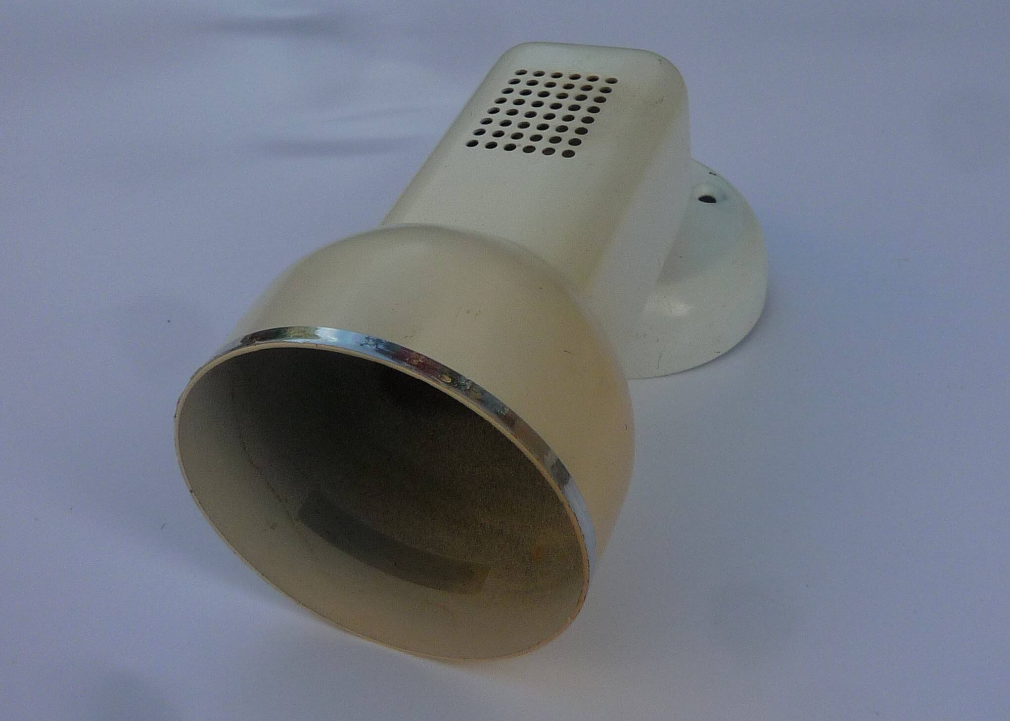 Small wall spot in white metal, vintage 1980