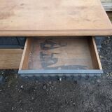 Console in patinated solid oak, late 19th century.