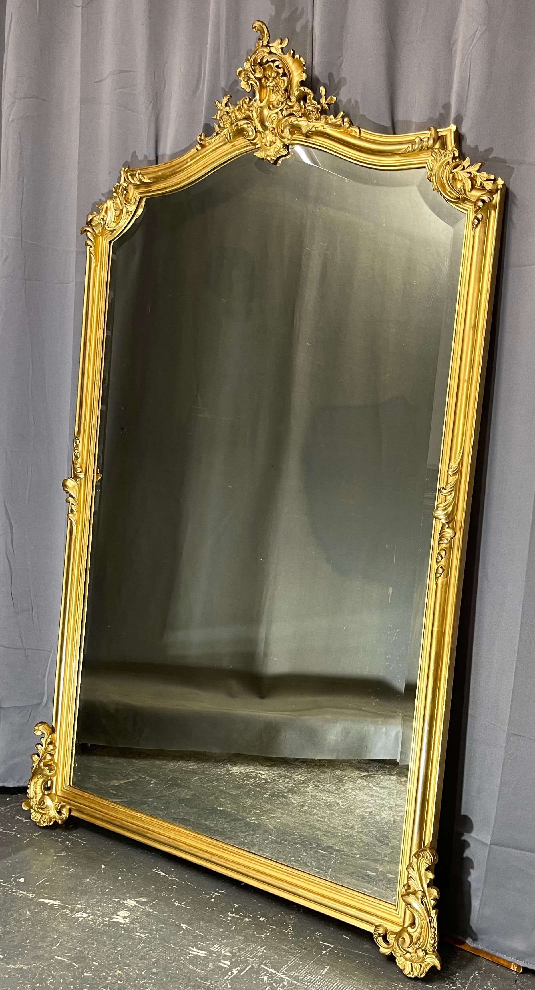 Mirror 174x111 period XIXth beautiful gilding, very good condition