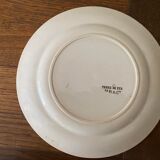 Set of 2 plates terre de fer hb &cie décor open window, cat and birds