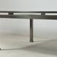 Brass coffee table with smoked glass top by Guy Lefevre, 1970s