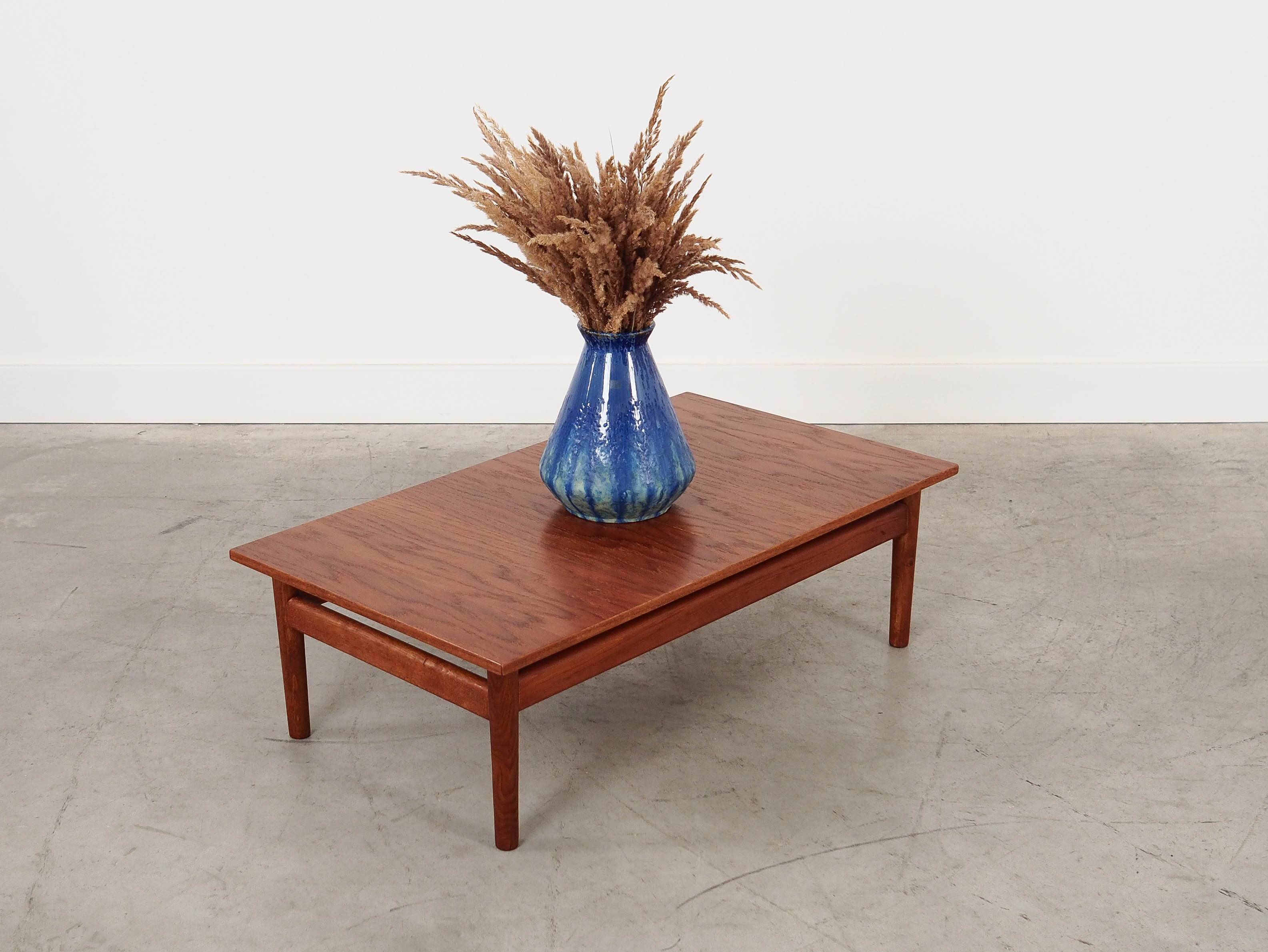 Oak coffee table, Danish design, 1970s, made in Denmark