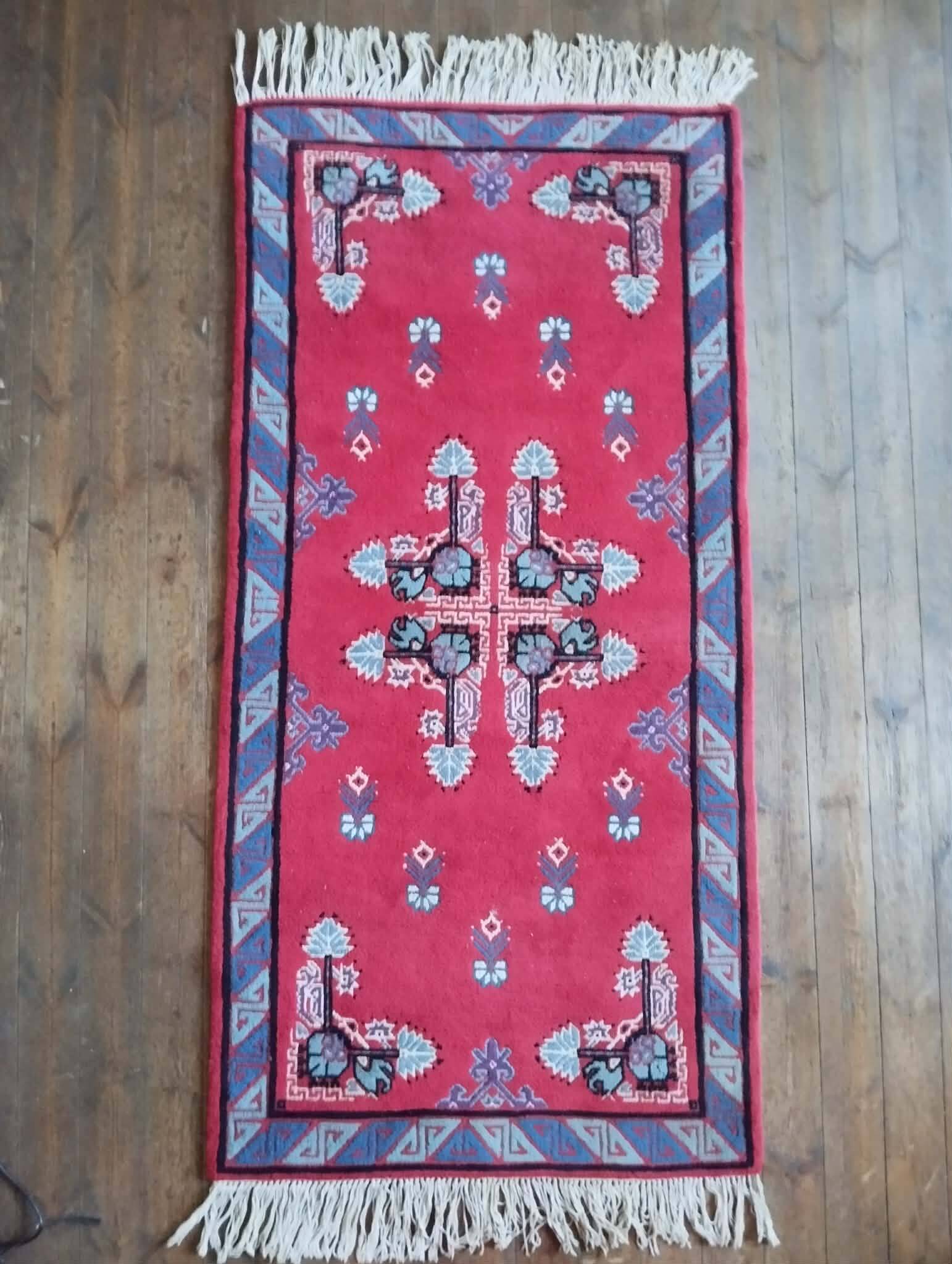 Handmade Kairouan Berber rug 208x101cm