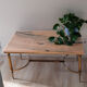 Bronze and marble coffee table