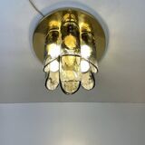 Murano & Brass Ceiling Lamp by J.T. Kalmar, Austria, 1960s