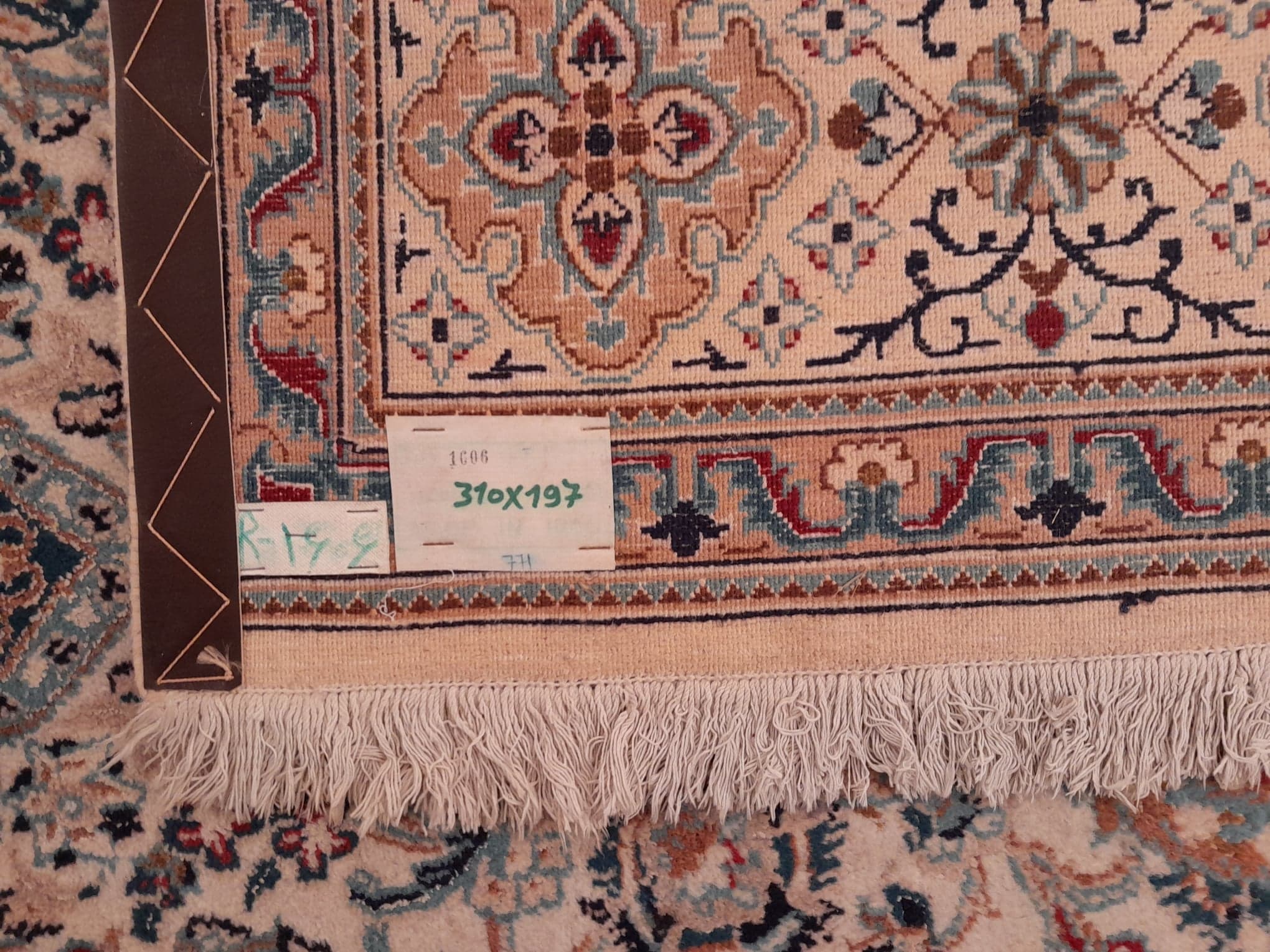 Handmade Persian Nain carpet 310x197cm