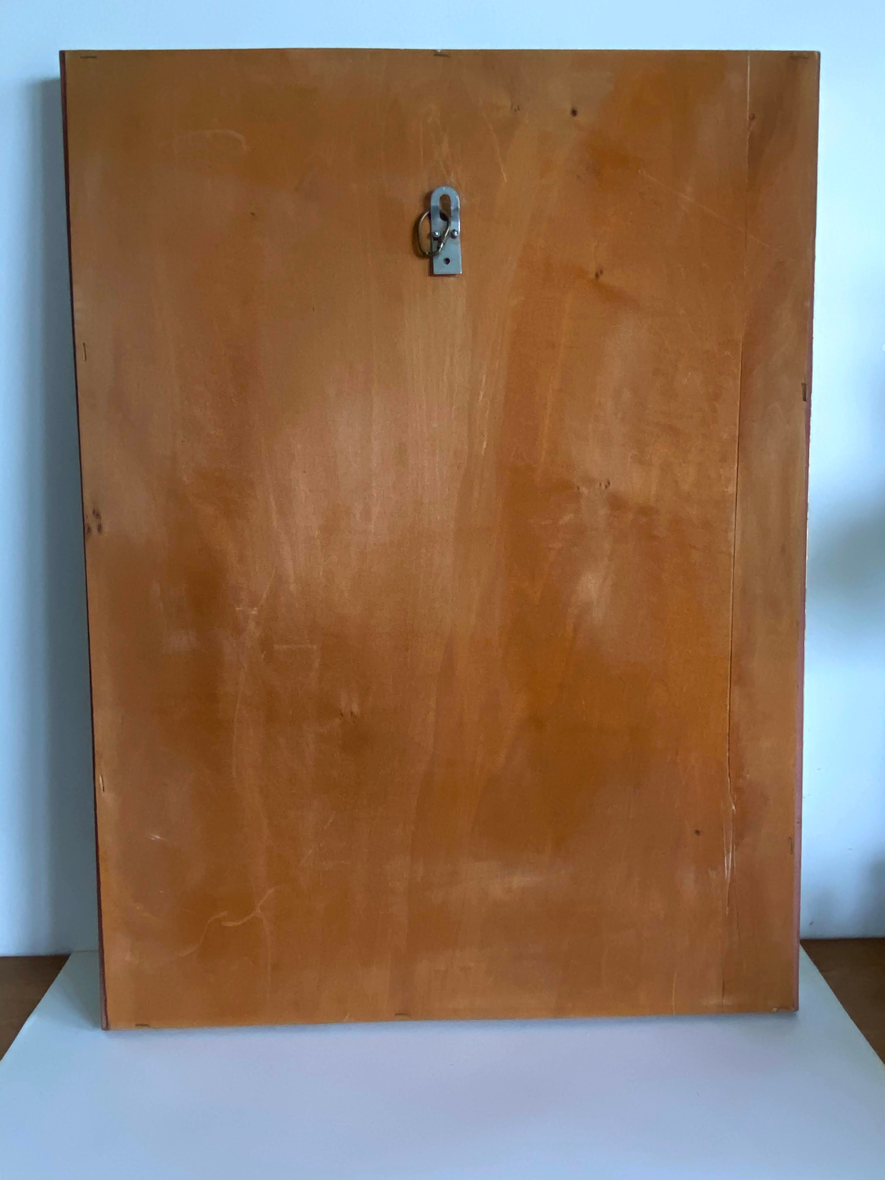 Bevelled mirror gilded frame 54x72cm