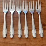 Fourchettes à dessert en métal argenté