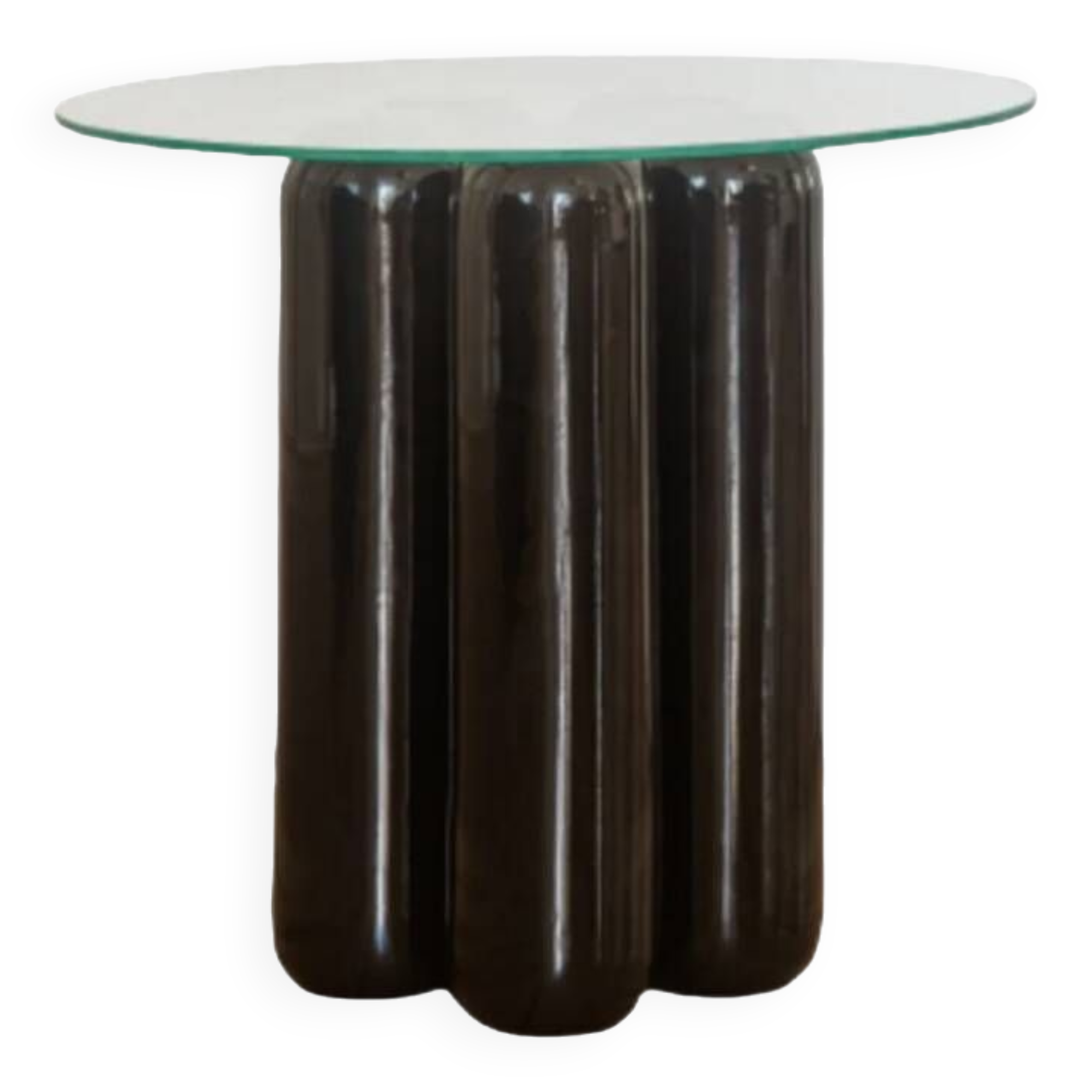 Ceramic pedestal table - BLACK
