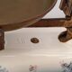 Balance Roberval Krups old copper porcelain base with weight collection
