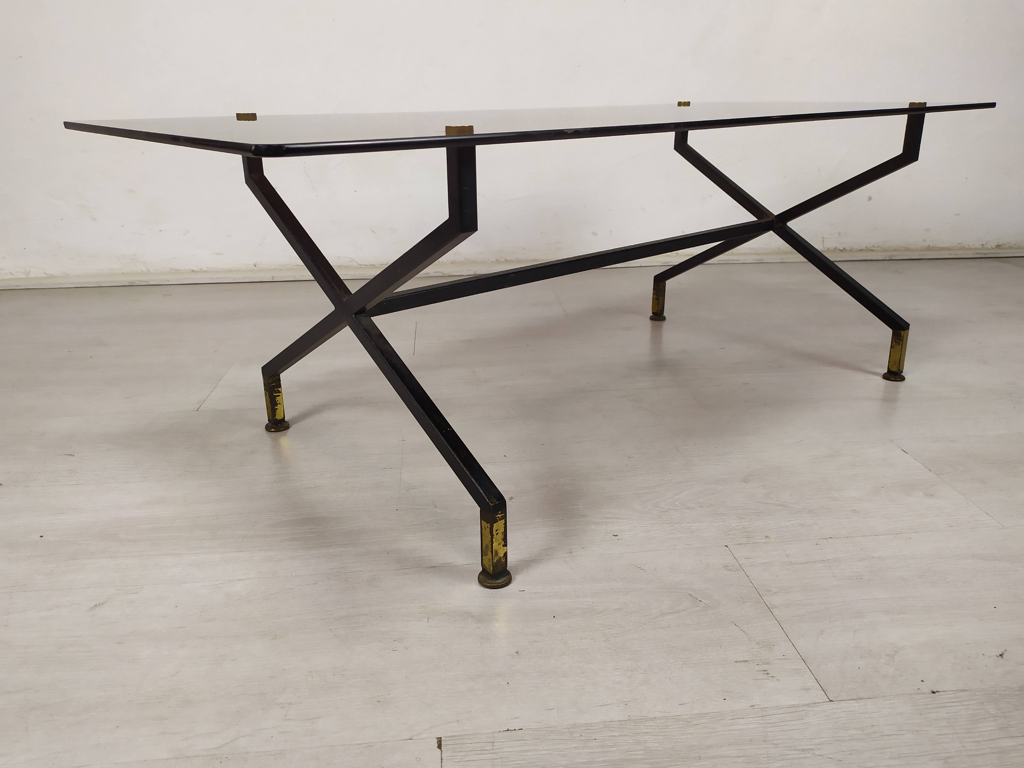 Table basse vintage verre