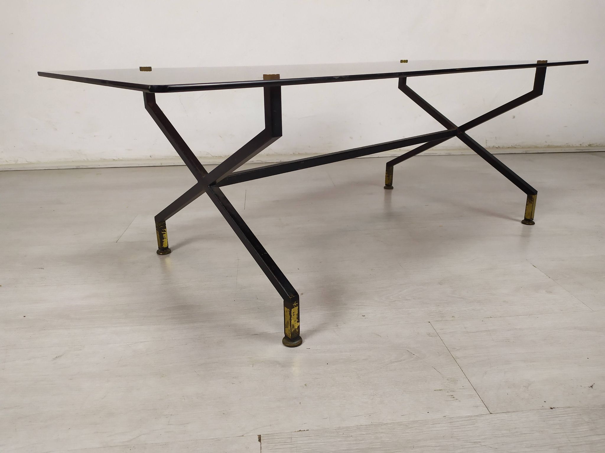 Table basse vintage verre