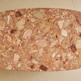 coffee table in terracotta marble and steel