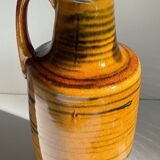 Vintage glazed ceramic amphora vase - west germany