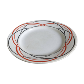 Ancienne assiette à motif géométrique Lunéville France