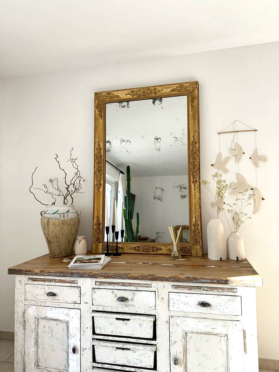 Restoration fireplace mirror