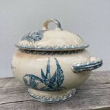 Earthenware tureen tureen Pexonne birds