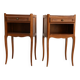 Pair of antique wooden bedside tables, Louis XV style