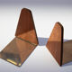 Pair of vintage rosewood book greenhouses