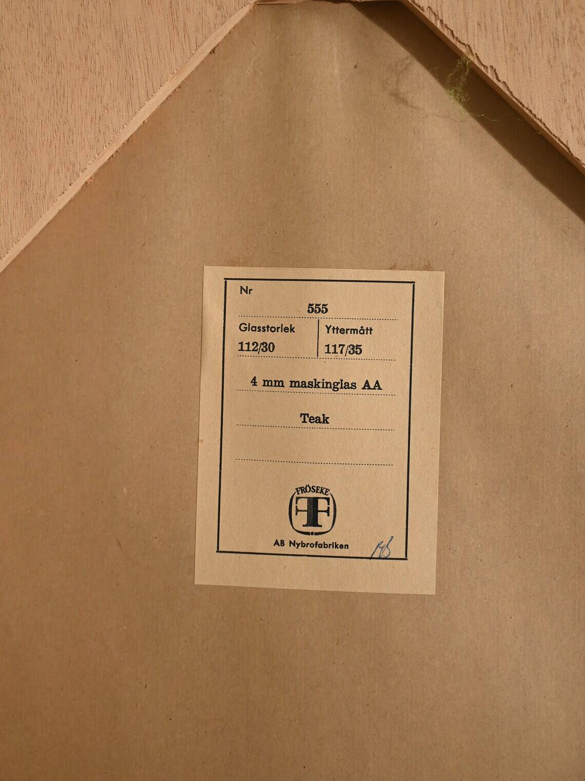 Vintage Scandinavian mirror by Fröseker