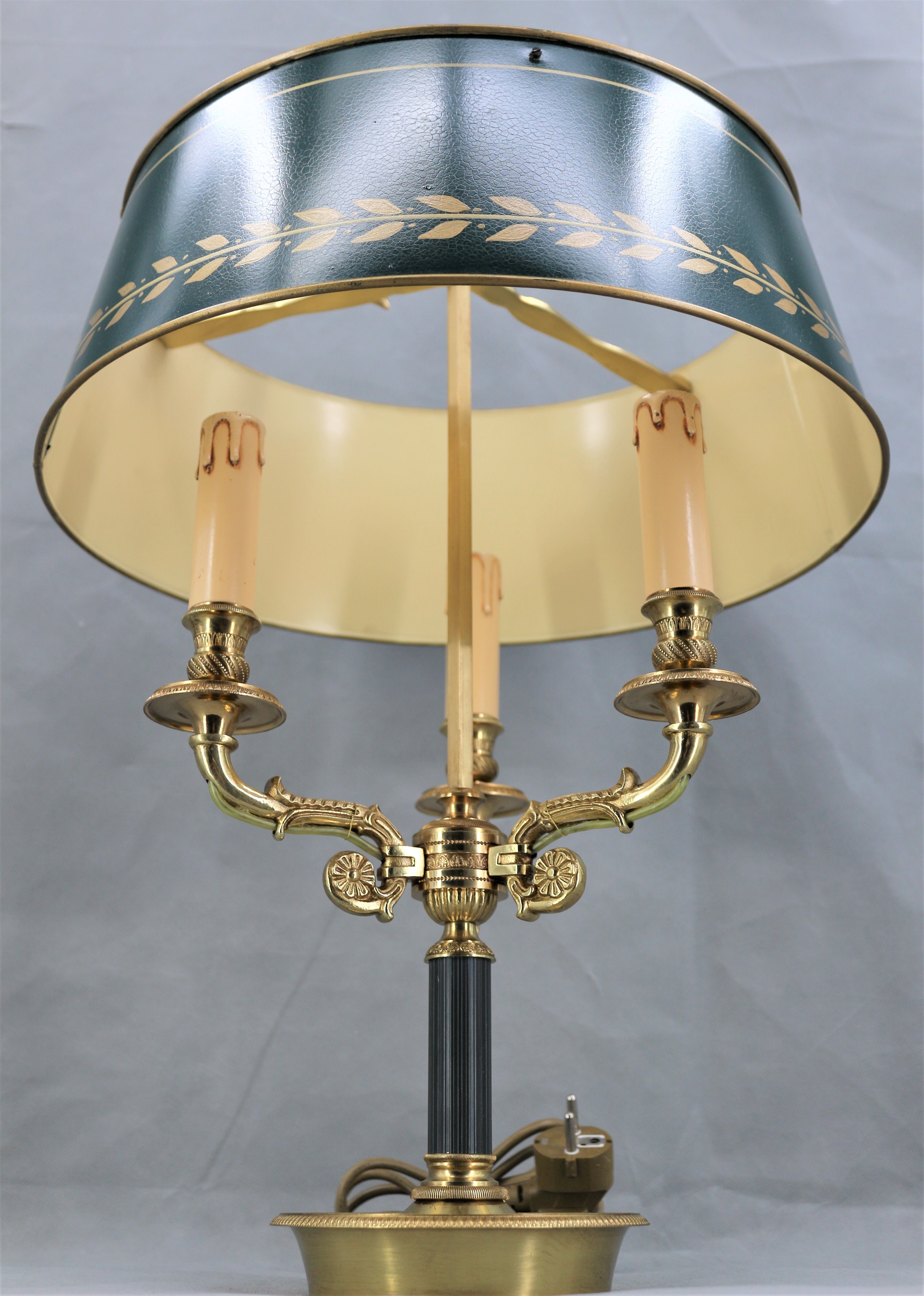 Solid bronze hot water bottle lamp empire style "Lucien Gau"