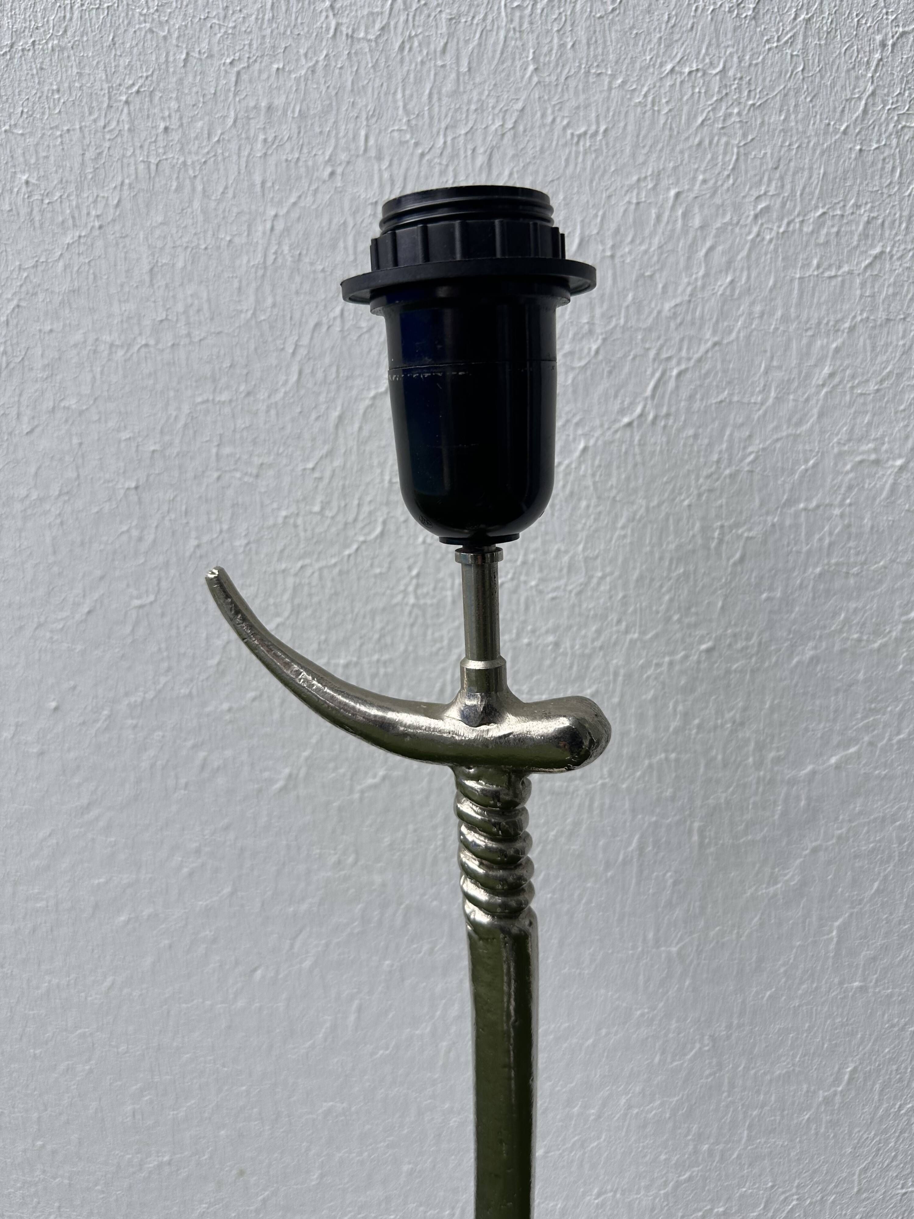 Silver-plated bronze lamp by Pierre Casenove for Fondica