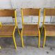 Set of 5 school vintage chairs