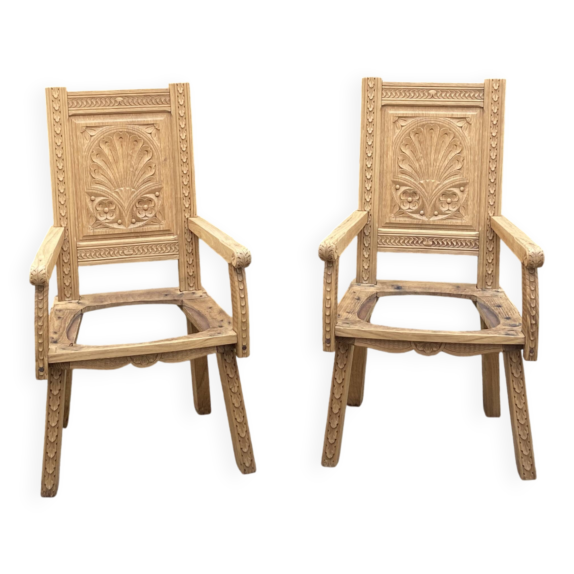 Pair of Breton armchairs
