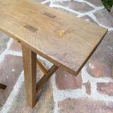 Pair of solid oak benches