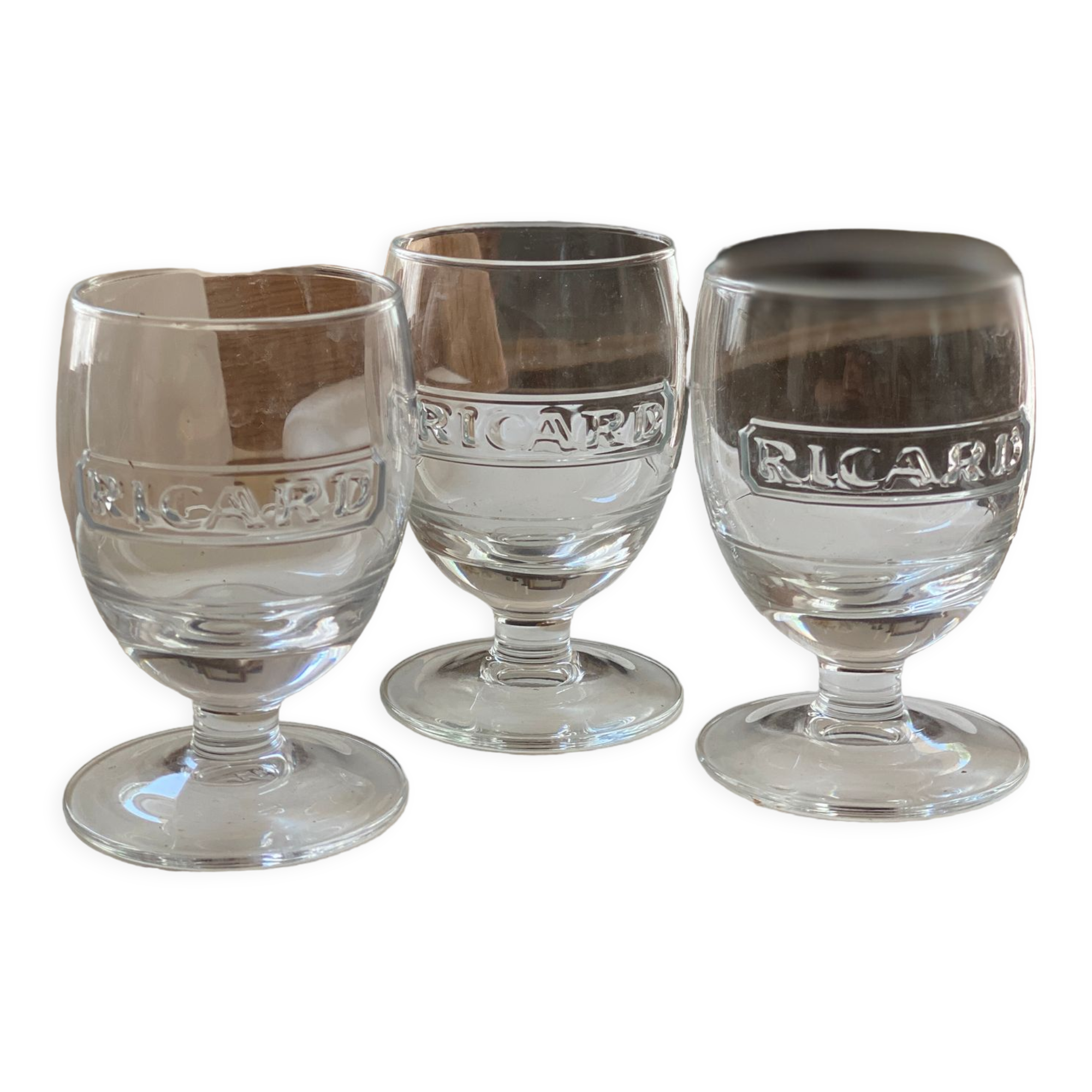 Set of 3 Ricard glasses