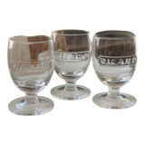 Set of 3 Ricard glasses