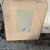 Small antique fireplace mirror – gilded stucco – Napoleon III