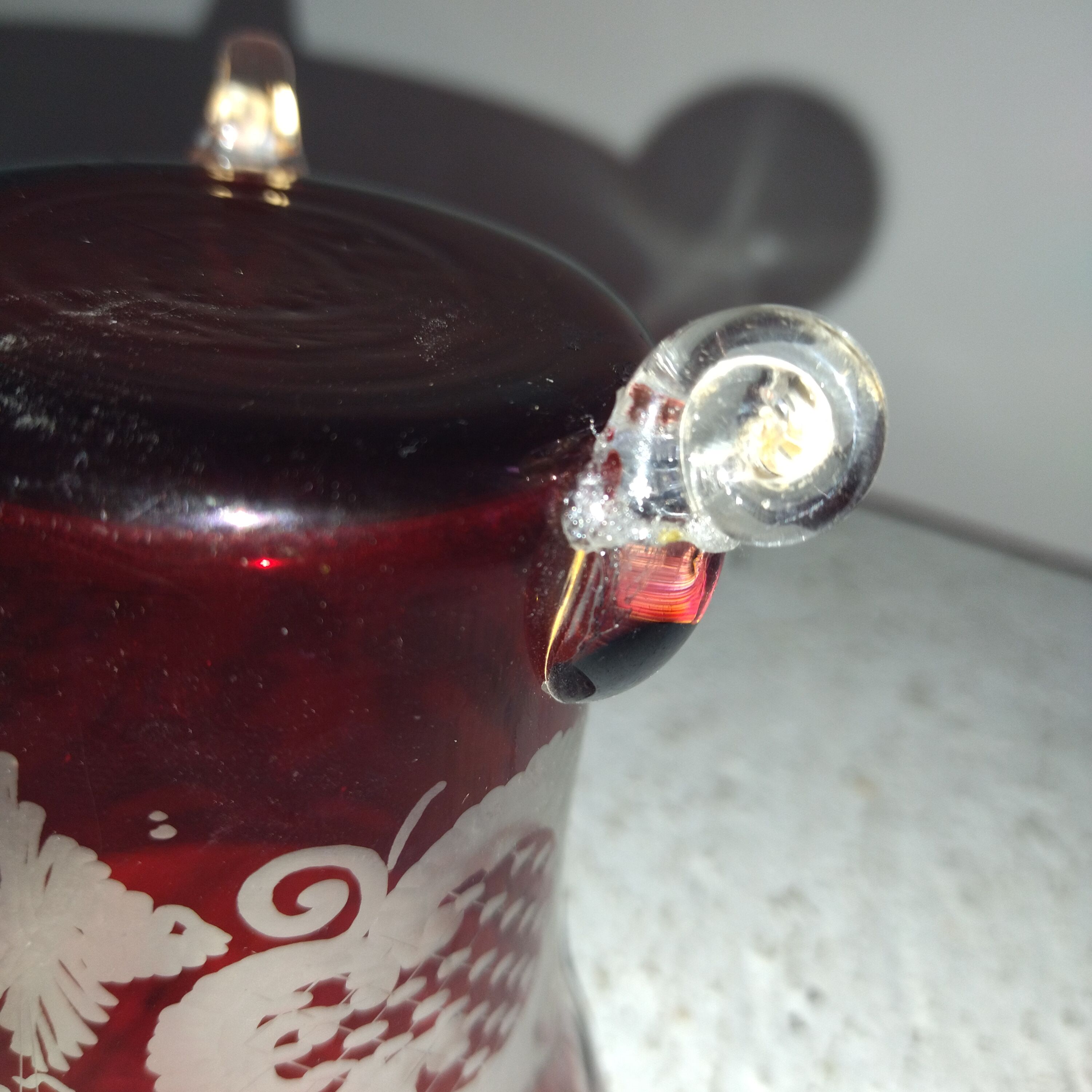 Vase en verre de bohême