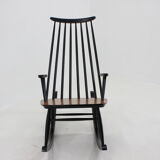 1960s Varjosen Puunjalostus beech rocking chair, Finland